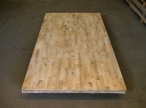 Solid wood panel 20x1250x610-3050 mm Oak Wild Oak Rustic 20 mm, finger jointed lamella, knots black filled